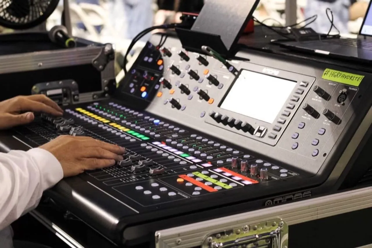 Midas digital mixing console operated by a Phase 3 Live engineer during a live event